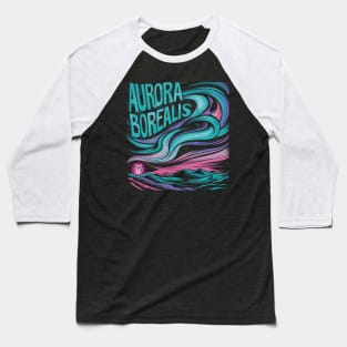 Northern Lights, Aurora Borealis Baseball T-Shirt